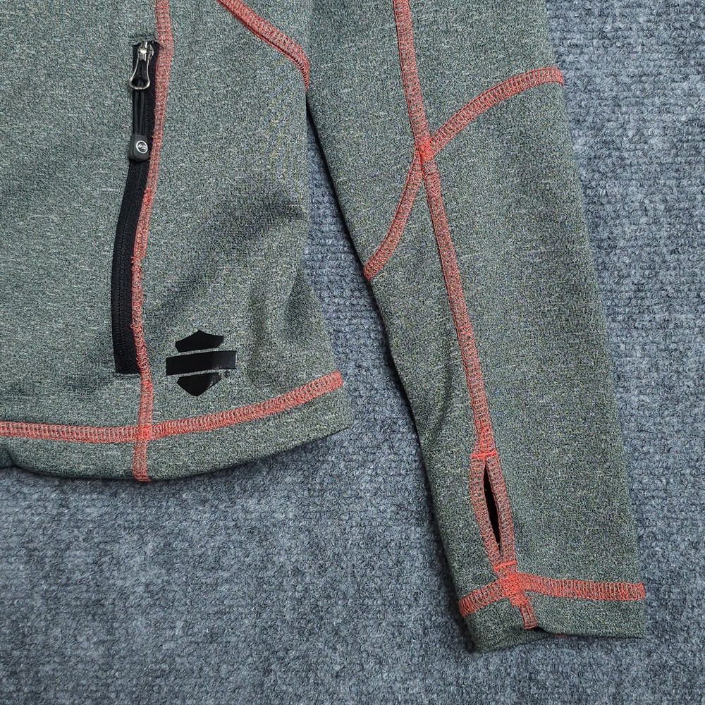 Harley Davidson Genesee Hoodie Jacket Womens Small Gray Full Zip Performance - Picture 3 of 11